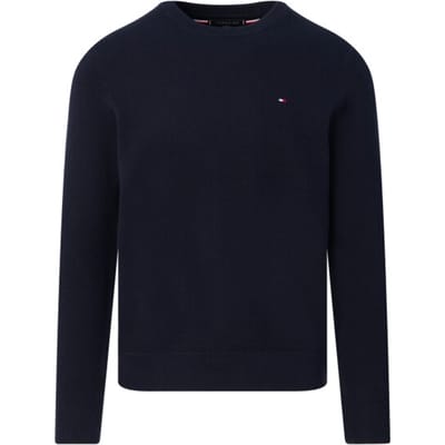 Tommy Hilfiger Essential Structure Sweater Navy Blue Maat: L | Sweaters Outlet | Heren | Blauw