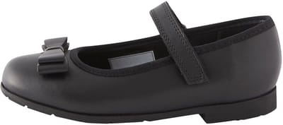 Next - Meisjes - School - Leren Mary Jane-schoenen met strik en brede pasvorm (G) - Zwart