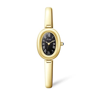Scottie Dames Horloge ZwartGoudkleurig | Ovaal Plaat | Dames Horloges | Dames Sieraden | Horloges | Luxe Geschenkdoos |