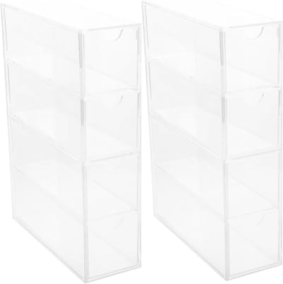Opbergdozen Brillen - Etui Houder - Collectie Nemen - Flexibele Stapelbare - 24.6 cm Breed - Transparant