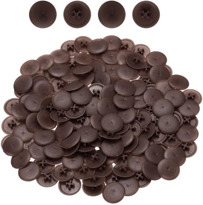 Dailygoods- Schroefdoppen 108 stuks - 17 mm plastic - Snap-in ontwerp - Bescherming tegen vocht - Decoratieve afwerking - Hoogwaardig kunststof - Schroefdeksels