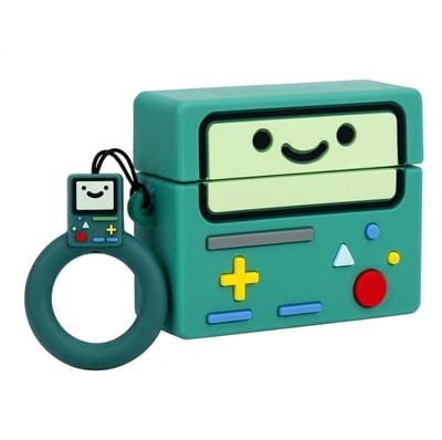 Groen cartoon game controller hoesje voor oordopjes heren dames met ring geschikt voor AirPods Pro 2 siliconen soft case beschermhoes
