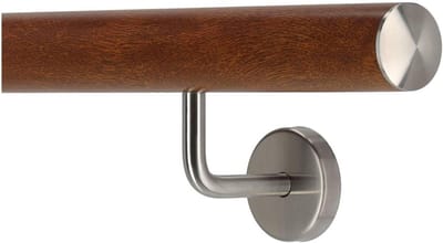 Trapleuning Aluminium - Wandleuning Balkonleuning - Veilige Traplift - Mahoniehout Decor - 70 cm - Niet gespecificeerd