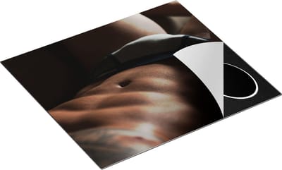 Chefcare Inductie Beschermer Man met een Sixpack - Erotiek - 60x50 cm - Afdekplaat Inductie - Kookplaat Beschermer - Inductie Mat