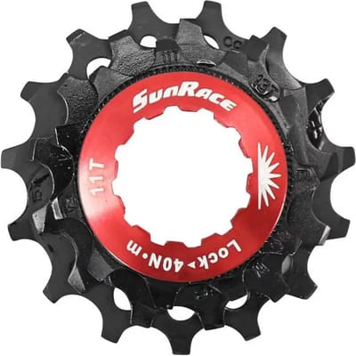 Kit 3 tandwielen voor cassette met borgmoer Sunrace 12V. 11-13-15