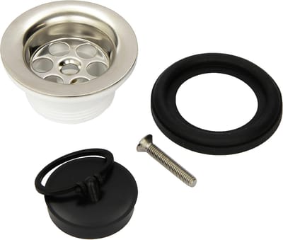 Afvoerventiel Kunststof - Afvoerstop Klep - Sanitaire Toepassingen - Met Sleutelring - 1 1/2 Inch - Wit