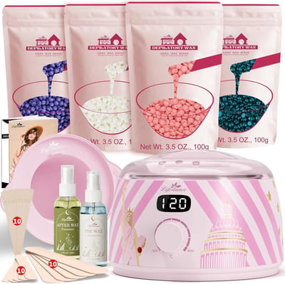 Wax Verwarmingsset - Harsen Kit - Ontharen Huid - Digitale Temperatuurregeling - 20x20x15 cm - Wit