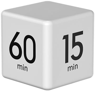 Dailygoody - Cube Timer - Zwaartekracht Flip Kookwekker - Wit - Tijdmanagement - Countdown Timer - Geschikt voor Thuisgebruik - Compact Model