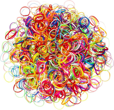 Allecto - Elastische rubberen haarbanden - 1000 stuks haarelastiekjes - Ideaal voor dagelijks gebruik - Transparant - Geschikt voor kinderen - Per