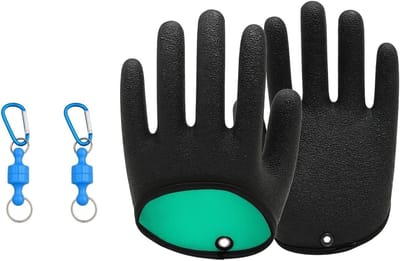 Waterdichte Vissershandschoenen voor Predatory Fishing, met 2 Magnetische Gespen, Ideaal voor Zander en Meerval Vissen, Veilig Handelen en Bescherming