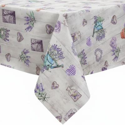Protecttable - Rond Tafelzeil Lavender Love ⌀138cm - Tafelkleed Afwasbaar - Kunststof