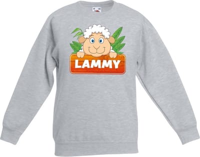 Lammy het schaapje sweater grijs voor kinderen - unisex - schapen trui - kinderkleding / kleding 98/104