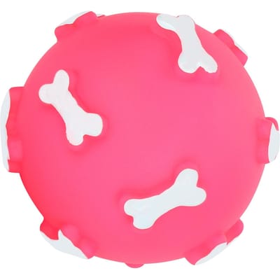 Vinyl Niet-giftig Buiten Piepend Vocale Bal Hond Schoon Tandjes Knaagspeelgoed Huisdier Benodigdheid Pinkish white