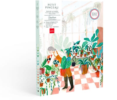La Petite Epicerie Painting by Number Kit “GreenHouse" 430g H32.5xW24.5xL3.5cm genummerde schilderijenset | Creatieve | Hobbyset | kinderen en volwassenen | beginnersvriendelijk