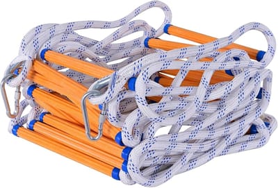 Veiligheidsladder Noodgeval - Touwladder Ontsnapping - Brandveiligheid Huis - Herbruikbaar Draagbaar - 15 Meter Lang