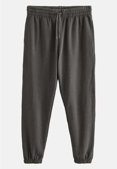 Next - Heren - Joggingbroek van geborstelde zware stof met boorden en standaard pasvorm - Grijs