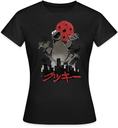 Sesamstraat Koekiemonster Cookiezilla T-Shirt Dames