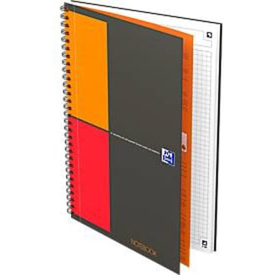 Collegeblok Oxford International Notebook, B5, geruit, 80 g/m², SCRIBZEE®-compatibel, 80 vellen, 5 stuks