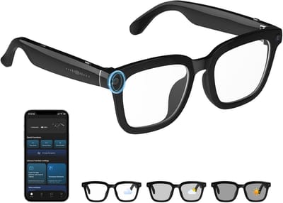 Kiekz Camera Bril met SONY 8MP Camera - 1080P full HD – Mini Spy Camera - Smart Bril met Verborgen Camera – Smart glasses - Slimme Bril met NL-app, vertaalfunctie, muziek – Lichtgewicht 42g