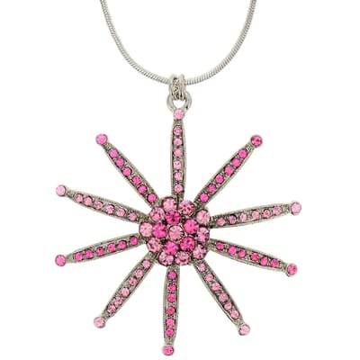 Behave - Ketting met roze hanger, nikkelvrij - Trendy modeaccessoire - 41 cm + 4,5 cm verlengketting
