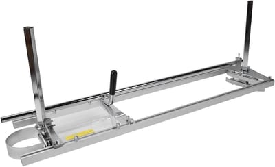 Kettingzaagmolen - Houtfrees Systeem - Houtblokken Frezen - Precisie Geleide Sneden - 128 x 28 x 7 cm - Zilver