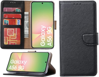 Hoesje geschikt voor Samsung Galaxy A56 hoesje - Arara bookcase - Zwart