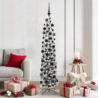 vidaXL - Kunstkerstboom - Groen - 180 - cm - PVC - en - Staal - en - Kunststof