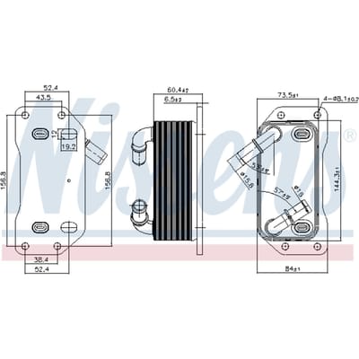 Olie radiator, motorolie NISSENS 91254