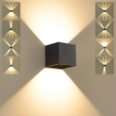 Moderne LED Wandlamp voor Buiten en Binnen - IP65 Waterdicht, Instelbare Stralingshoek, Warmwit 3000K