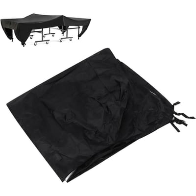Waterdichte en stofbestendige tafeltennistafelhoes voor buiten, terras of patio, zwart, 280x153x73cm wit