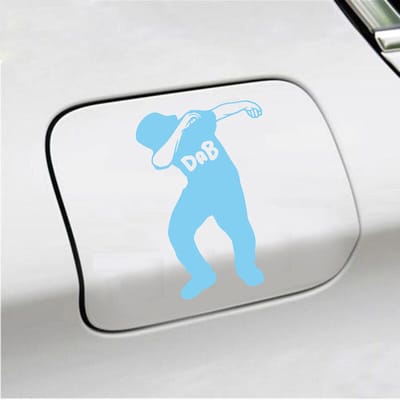 Bumpersticker - Dab - 15 X 10 - Licht Blauw