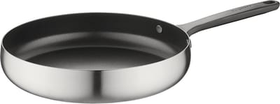 BergHOFF Home Koekenpan Ø 28 cm - PFAS-Vrije Antikleefpan– RVS Braadpan – Keramische Anti-Aanbaklaag Bakpan – Geschikt voor Inductie, Gas, Elektrisch en Keramisch – Ovenbestendige Biefstukpan tot 230 °C – Smokey Black