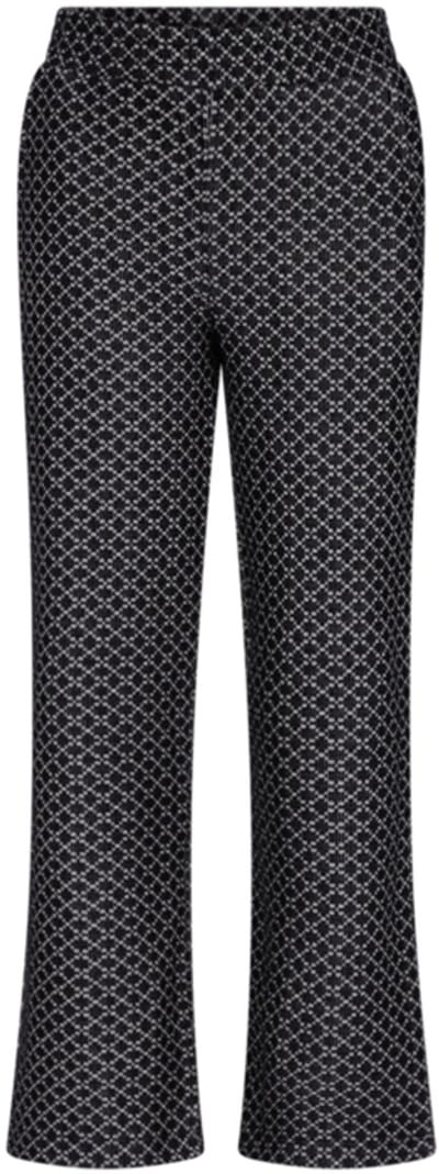 Moodstreet-Meisjes BELLE jacquard trousers-Zwart