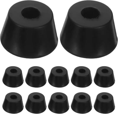 Luidspreker Isolatiepads - Anti-Vibratie Voetjes - Geluidsverbetering Thuis - Schokabsorberend Rubber - 12 Stuks - Zwart