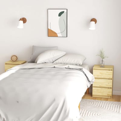 vidaXL - Nachtkastjes - 2 - st - 40x29,5x64 - cm - massief - grenenhout
