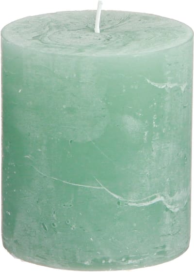 Effen pilaarkaarsen, groene jade, 70×80mm, set van 4, voor decoratie e