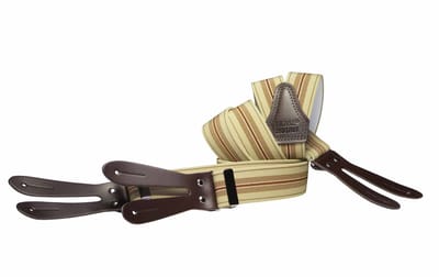 Pierre Mouton - Bretel - Volwassenen - Millau met Leertjes - Bruin - 140cm - 35mm - XL - XXL