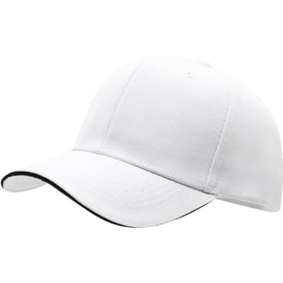 Casquette de Baseball à 6 Panneaux Classique Unisexe Chapeau Snapback Pour Hommes Femmes Casquette Papa avec Visière Sandwich Casual Hip Hop Street Couleur Unie Adjustable white