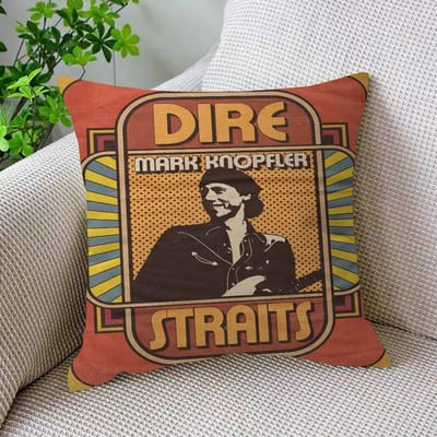 Rock Band Dire Straits Kussensloop Kussenhoes Decor Kussenhoes Bedrukte Kussensloop voor Bank 50x50cm