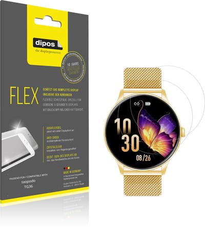 dipos – 2x Beschermfolie geschikt voor taopodo TG36 | 3D Full Cover Screenprotector | 100% Passend