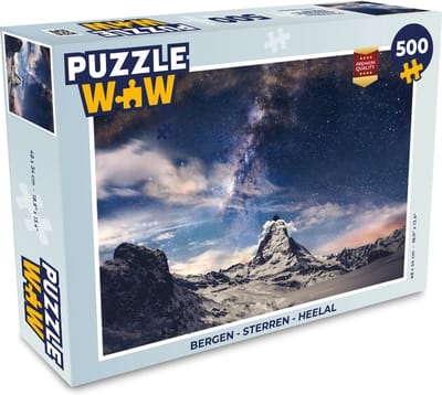 Puzzel Bergen - Sterren - Heelal - Jongens - Meisjes - Kinderen - Legpuzzel - Puzzel 500 stukjes