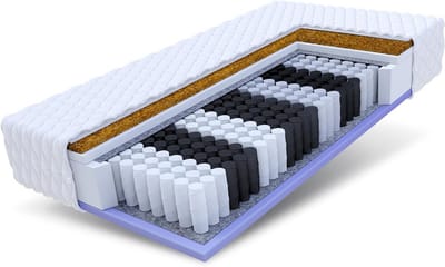 Pocketvering Matras - Slaapmatras - Comfortabel Slapen - 7-Zoons Ondersteuning - 140 x 200 cm - Wit