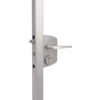 Industrieel opbouw poortslot - Poortprofiel / Regelbaarheid: Vierkant / 40 tot 60 mm, Kleur (RAL): Zilver