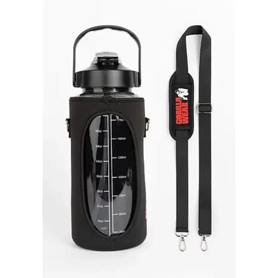Gorilla Wear Waterfles met Sleeve - Zwart - 2 L