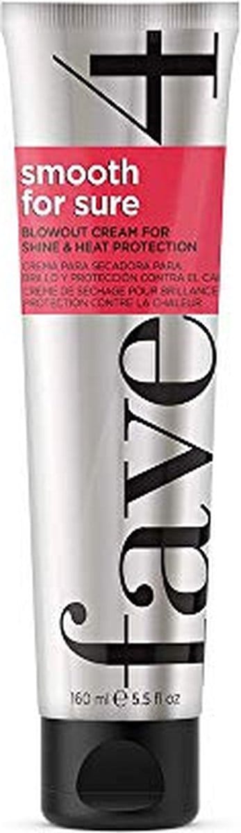 fave4 hair Smooth for Sure Smoothing Blowout Cream for Shine & Heat Protection, 5.5 fl oz