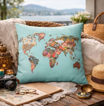 Wanderlust Collection Kussenhoes - 45x45 cm