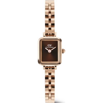 Daniel Wellington DW Watch Quadro Mini Arch 3-link Amber Sunray Rose Gold 15.4X18.2mm