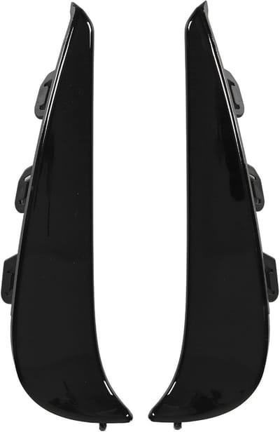 Fog Light Mesh Cover Trims - 206 885 2902 - voor C-Class W206 S206 AMG Line 2022 - Gloss Black Front Bumper Fog Grille Ari Vent Cover Trims