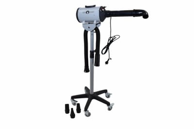 Waterblazer Staande Föhn - Dogophant DP03 Grijs 2200 Watt - Op Voet met Tuit - Hondenföhn Trimsalon - Voor Hond & Puppy - Met warmte element - 3 Spuitmonden