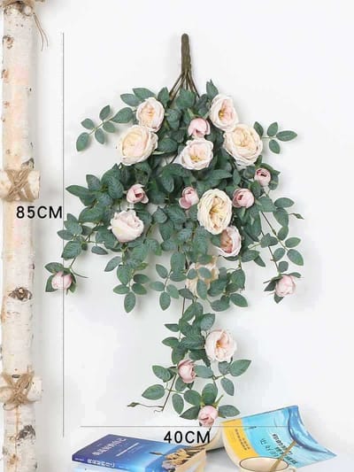 Champagnekleurig kunstmatige rozenhanger - 85cm - Kunstmatige Roozen - Schone en Elegante Hanger - Romantische Thuis Decoratie - Focal Point van Decoratie - Huisdecoratie - huwelijksdecoratie - feestdecoratie- Gemakkelijke Installatie